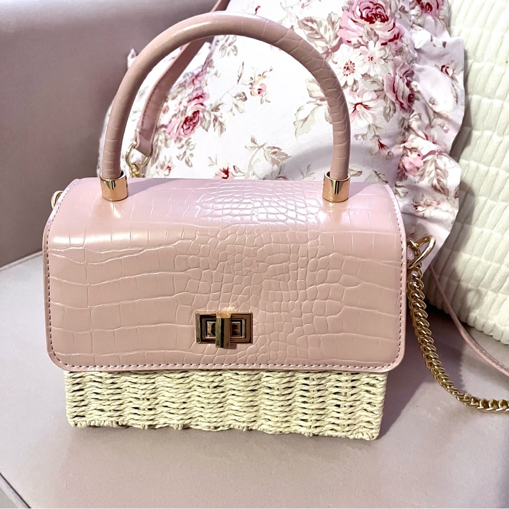 LIKE DREAMS Women Hand-woven Straw crossbody bag